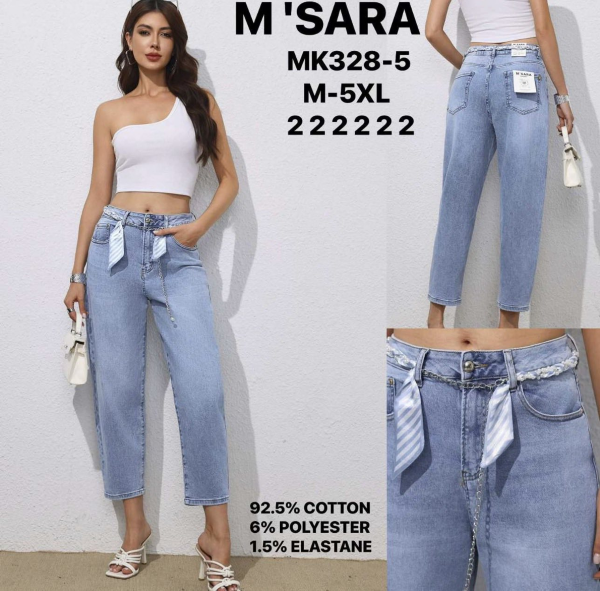 Spodnie damskie jeans Roz M-5XL, 1 Kolor .Paczka 12 szt